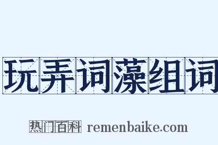 玩弄词藻组词是什么意思的图片